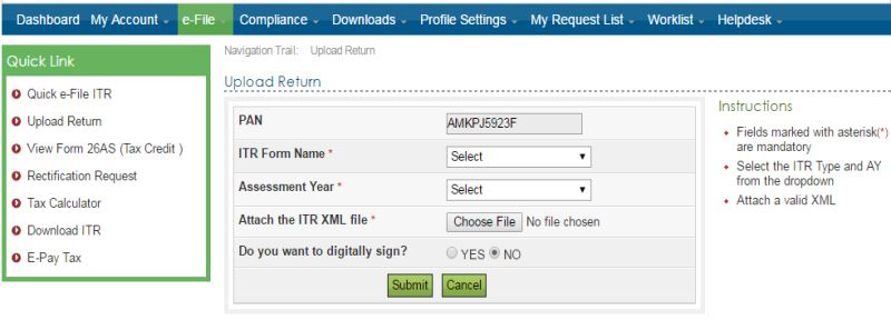 How-to-upload-Income-Tax-Return-by-using-DSC Step 7 image